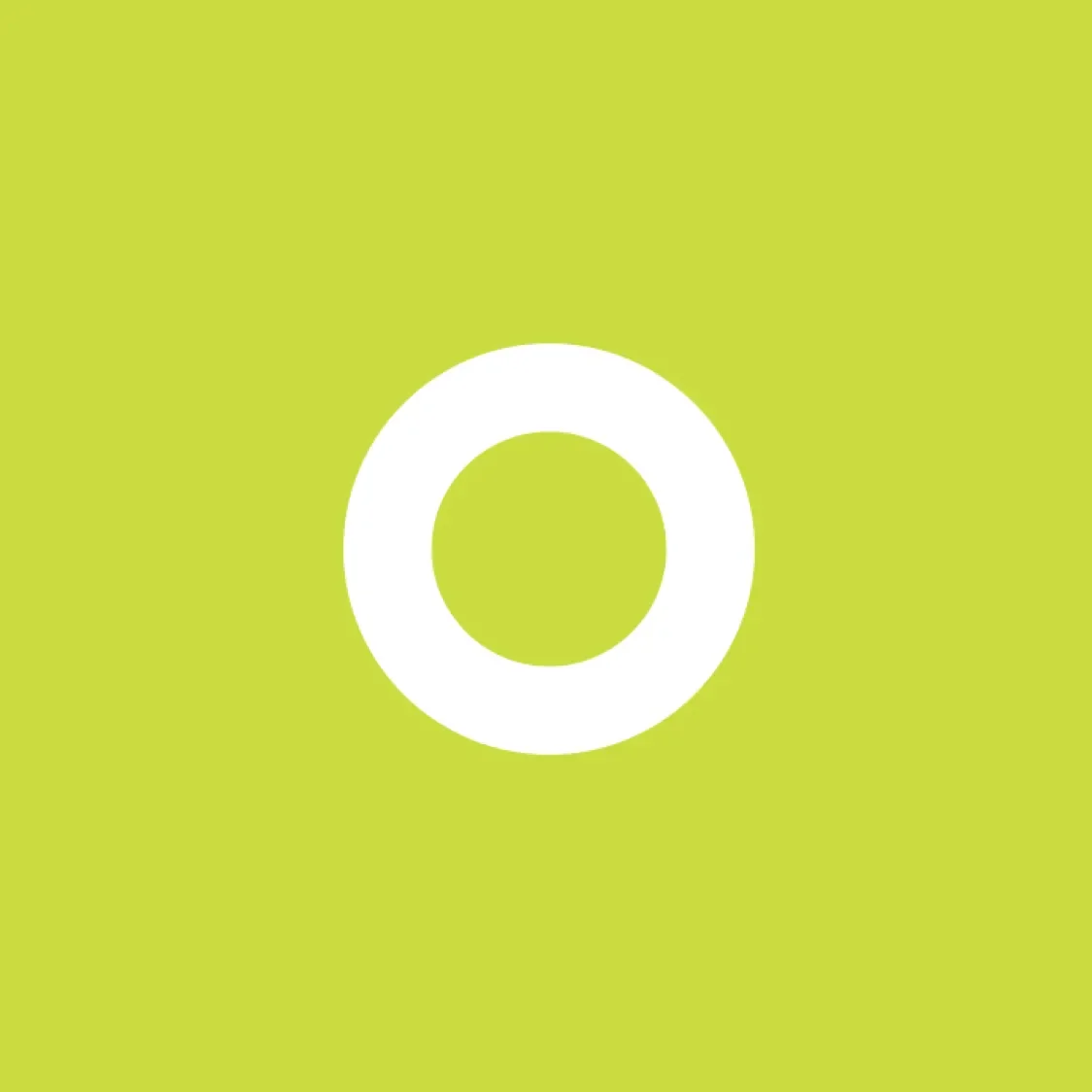 The Design Central logo, a hollowed white circle surrounded by lime green