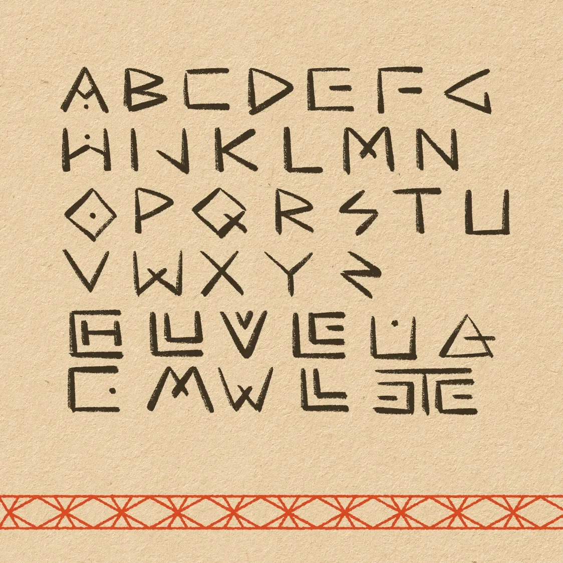 Font created for the tiki gift