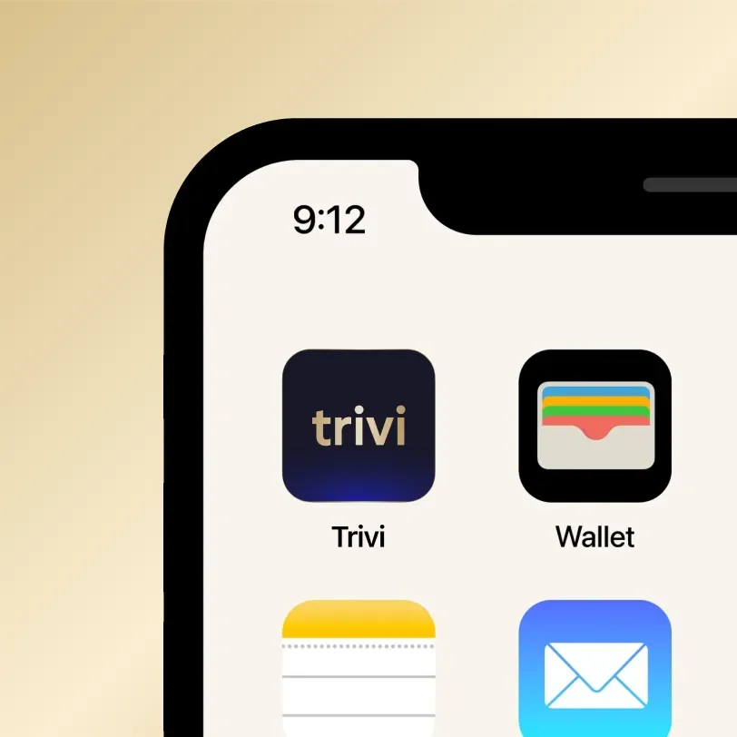 Trivi app tile on an iPhone