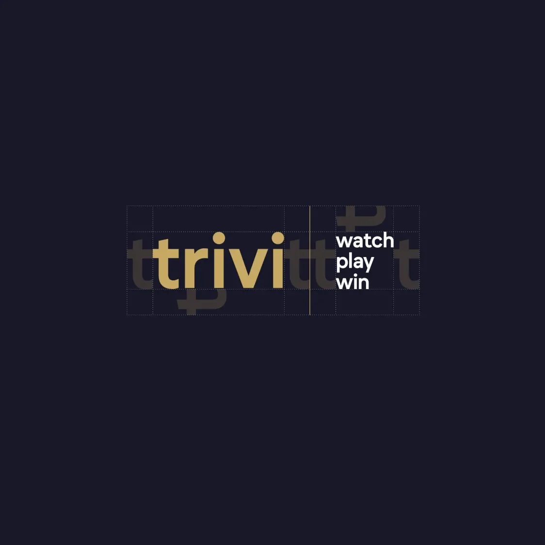 construction and spacing of the Trivi logo