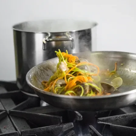 Stir fry on a stovetop