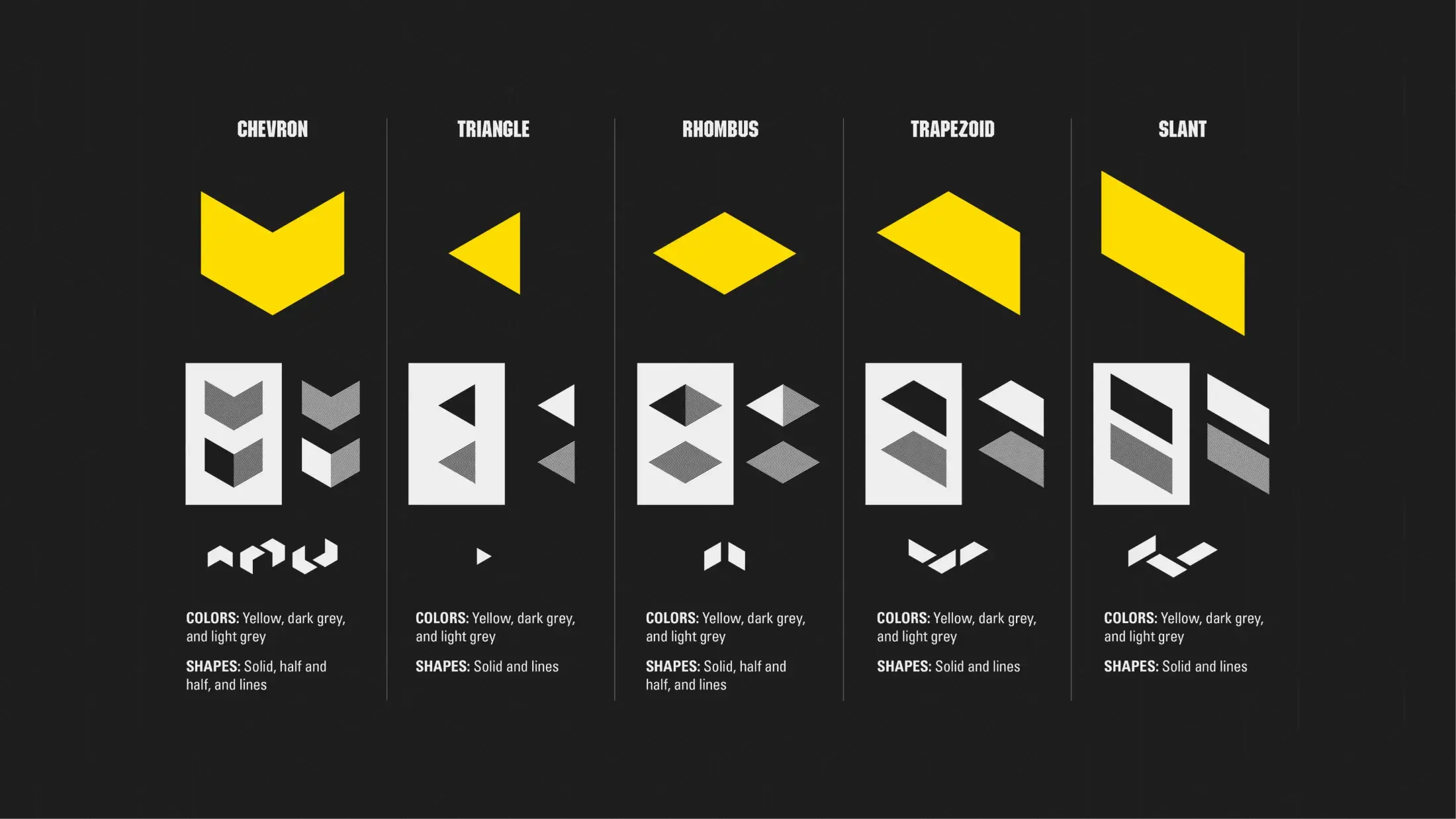 brand elements for new textural shape design